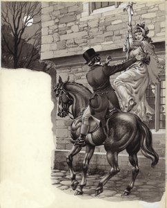 John Peel and Mary White Elope to Gretna Green by Pat (1907-95) Nicolle