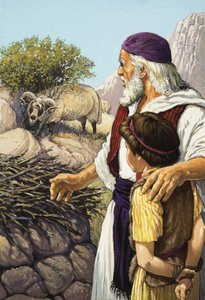 The Sacrifice of Isaac by Pat (1907-95) Nicolle