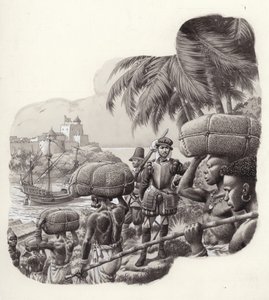 Castle built by European traders in West Africa