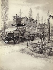 London Buses Used to Take Troops to the Front During WWI