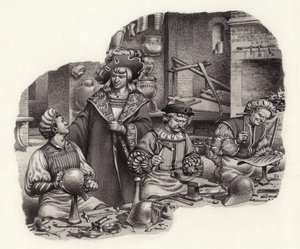The Emperor Maximilian in the workshop of his armourer