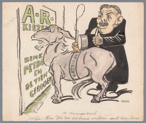 Colijn with the Anti-Revolutionary Voter as Donkey