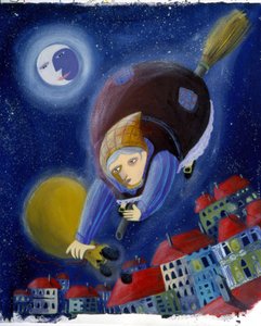 The Befana on Its Broom by Patrizia La Porta