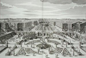 The Great Cascade of the Princely Pleasure Palace and Gardens, Berlin, engraved by Karl Remshard, published c.1711-16