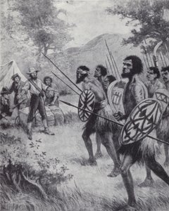 Captain Cook and the indigenous people of Australia by Paul (after) Hardy