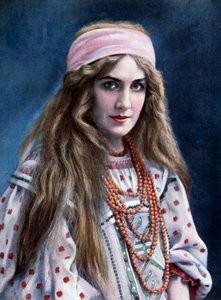 Marguerite Carre in Role of Snegourotchka, in Snow Maiden, by Nikolai Rimsky-Korsakov by Paul (after) Nadar