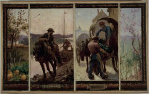 Sketch for Saint-Maur-des-Fossés Town Hall: Towing - Market Gardening