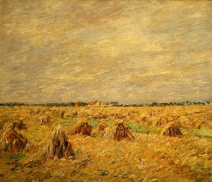 Harvested Fields in a Flat Landscape by Paul Baum