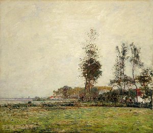 Holland, Landscape with Trees and Houses by Paul Baum