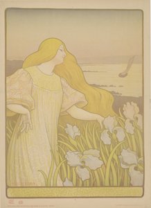 Iris (Girl Among Irises) by Paul Berthon