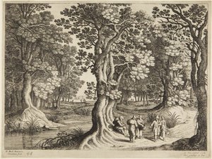Forest with Five People by Paul Bril