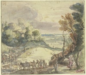 Jacob wrestling with the angel by Paul Bril
