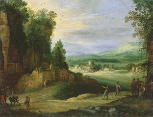 Landscape with Men Playing “Mail à la Chicane” by Paul Bril