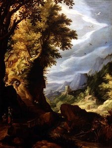 A Mountainous Wooded Landscape