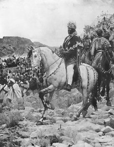 Menelik II at the battle of Adowa, 1897