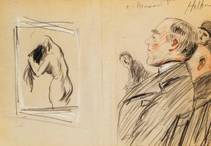 Monsieur Fiquet Admiring a Pastel by Degas