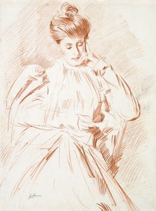 Portrait of Madame Helleu, Reading