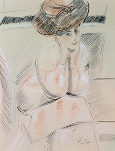 Portrait of a lady by Paul Cesar Helleu