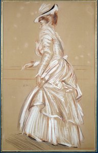 Portrait of a woman in white