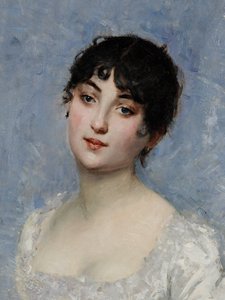 Young Lady in White by Paul Cesar Helleu