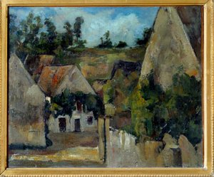 Carrefour de la Rue Remy a Auvers sur Oise by Paul Cézanne