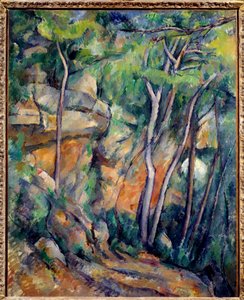 In the park of the black castle by Paul Cézanne