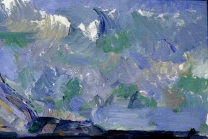 Detail of the Sky in La Montagne Sainte Victoire by Paul Cézanne