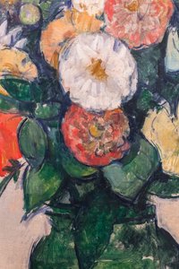 Flowers in a Green Vase by Paul Cezanne