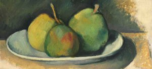Pears on a White Plate