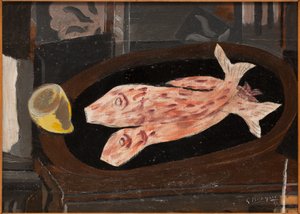 Red Mullet by Paul Cézanne