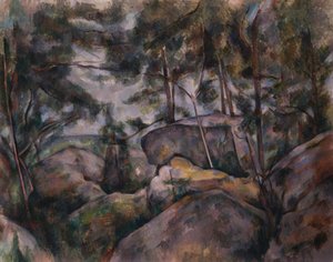 Rocks in the Forest by Paul Cézanne