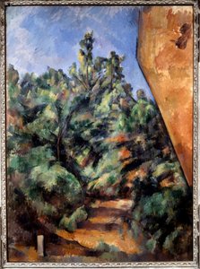 The Red Rock by Paul Cézanne