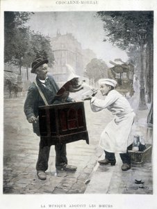 Music softens morals, painting by Chocarne-Moreau, c. 1900 by Paul Charles Chocarne Moreau