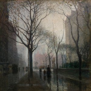 The Plaza after the Rain by Paul Cornoyer