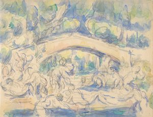 Bathers Under a Bridge (recto) by Paul Cézanne
