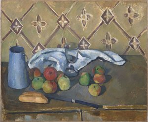 Fruit, Serviette and Milk Jug by Paul Cézanne