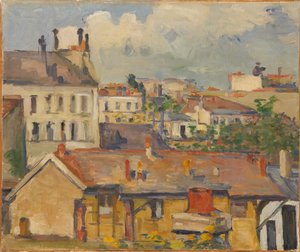 Groupe de maisons Les Toits by Paul Cézanne