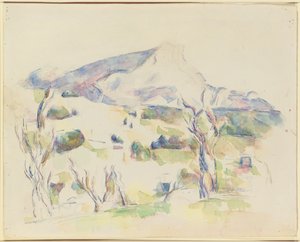 Mont Sainte-Victoire, View of Lauves by Paul Cézanne