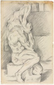 Sketch of Anatomical Sculpture (recto) Sketch of Madame Cézanne (verso) by Paul Cézanne