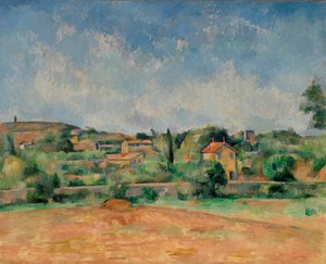 The Bellevue Plain / The Red Earth by Paul Cézanne