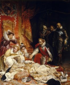 The Death of Queen Elizabeth I of England. 1828 by Paul Delaroche