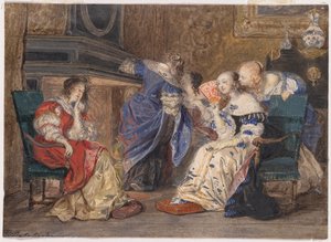 Women in an Interior by Paul Delaroche