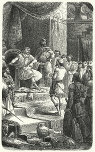 King David receiving emissaries from King Hiram of Tyre by Paul Dominique Philippoteaux