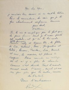 Letter to Man Ray, regarding the achievement of 