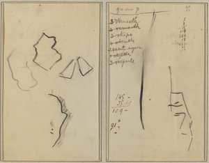 A Profile and Four Shapes; Sketch of a Man