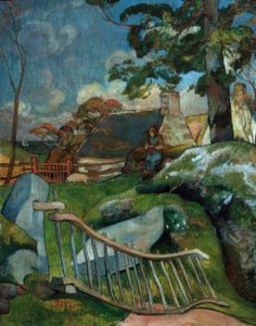 The Gate (The Swineherd) by Paul Gauguin
