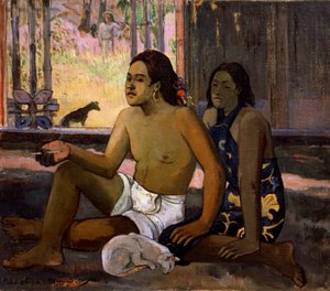 Eiaha Ohipa Not Working. Tahitians in a Room, 1896 by Paul Gauguin