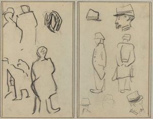 Figure Studies; Studies of Soldiers by Paul Gauguin