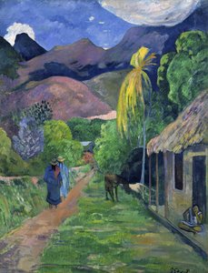 Street in Tahiti by Paul Gauguin