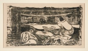 Interior of a Hut by Paul Gauguin